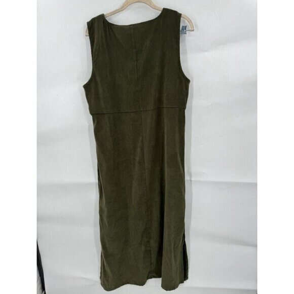 Mary McFadden Dress Women Medium Green Floral Embroidered VTG Western Boho Chic - Picture 2 of 10